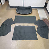 Шумоізоляція трактора Т-25 (обшивка кабіни Т-25) чорний ромб зелена нитка, фото 3