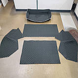 Шумоізоляція трактора Т-25 (обшивка кабіни Т-25) чорний ромб зелена нитка, фото 2