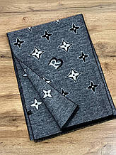 Теплий чоловічий шарф Бранд 180*30 см сірий 17