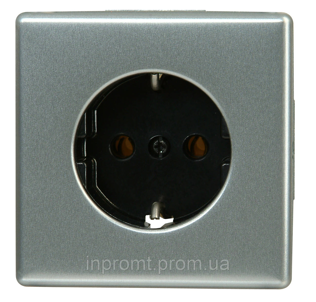 Vision Розетка з заземлюючим контактом, нерж. сталь Kopp, фото 1