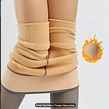 Теплі, жіночі колготи з імітацією капрону, на флісі. Сірі 42-46 р, фото 6