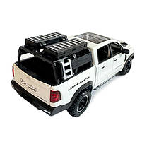 Машинка металева Dodge RAM 1000 TRX Mammoth Пікап 1:32 Додж білий звук світло інерція відкр двері багажник капот 17*7*6,5см, фото 4