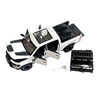 Машинка металева Dodge RAM 1000 TRX Mammoth Пікап 1:32 Додж білий звук світло інерція відкр двері багажник капот 17*7*6,5см, фото 6