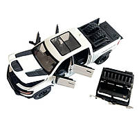 Машинка металева Dodge RAM 1000 TRX Mammoth Пікап 1:32 Додж білий звук світло інерція відкр двері багажник капот 17*7*6,5см, фото 7