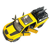 Машинка металева Dodge RAM 1000 TRX Mammoth Пікап 1:32 Додж жовтий звук світло інерція відкр двері багажник капот 17*7*6,5см, фото 7