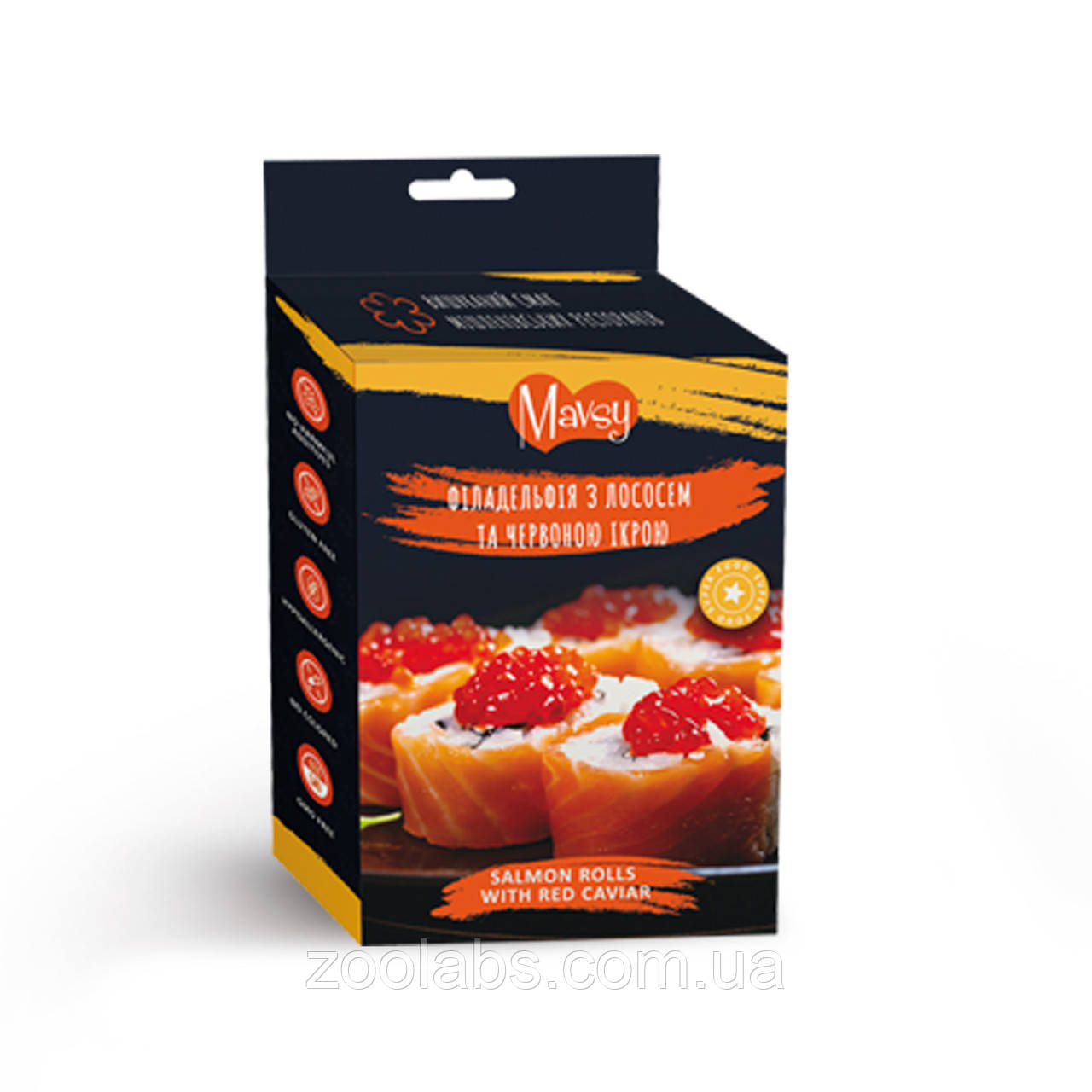 Ласощі для собак суши лосося з червоною ікрою | Mavsy Salmon Rolls With Red Caviar 100 грам