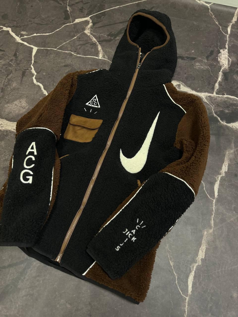 Кофта зіпка чоловіча Nike ACG плюшева чорна, фото 1