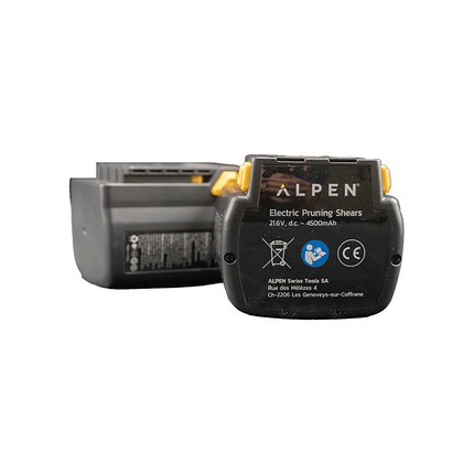 Акумулятор Li-Ion Alpen / Альпен Wildhorn 40/5, 21,6 V - 2,6 Ah до електросекатора Wildhorn 40 (Швейцарія), фото 1