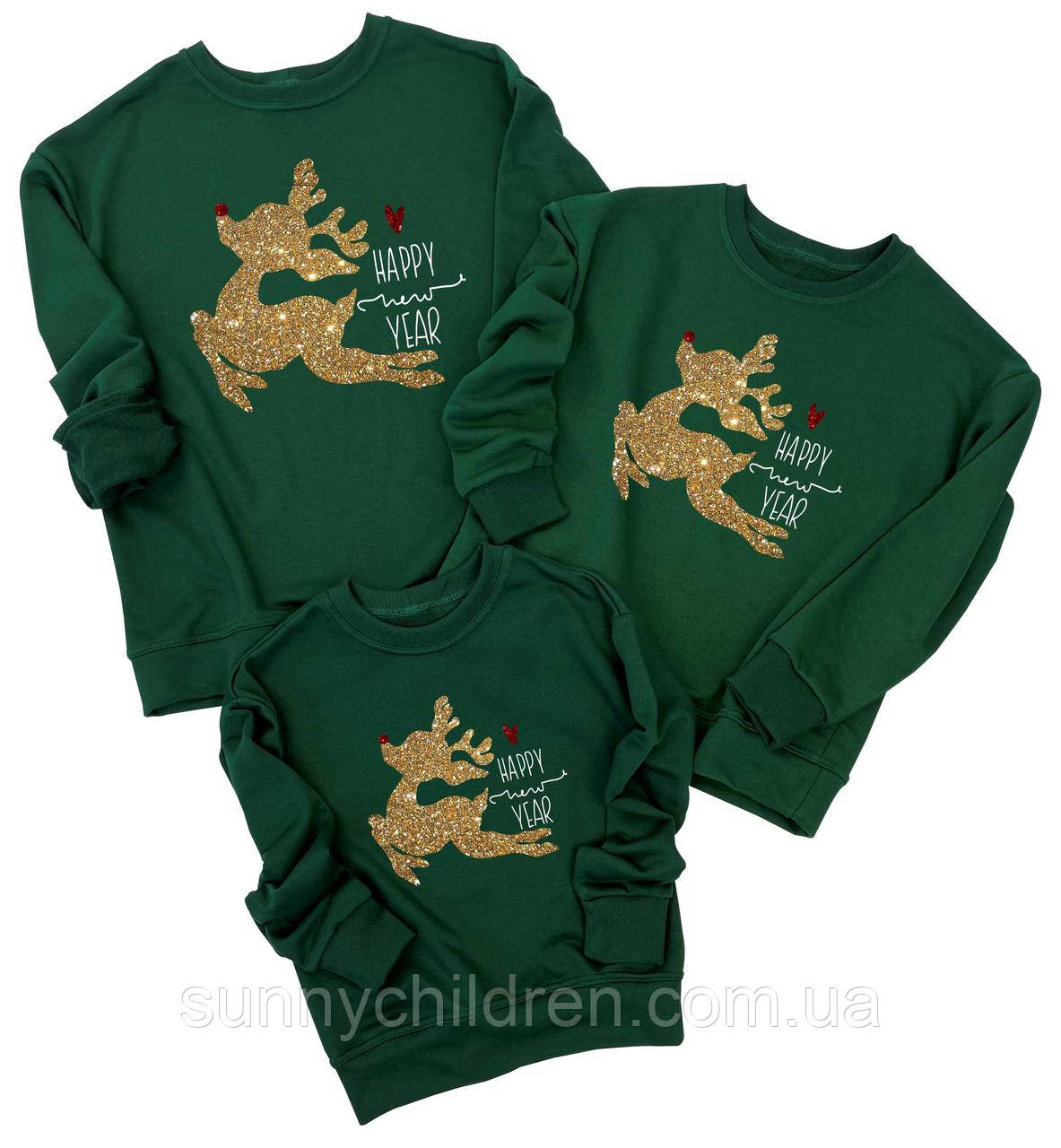 Світшот новорічний з оленем. Усі розміри.