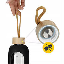 Пляшка для води спортивна 4FIZJO 1000 мл скляна Black (P-5905973403917), фото 2