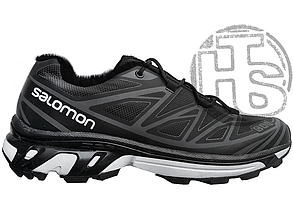Чоловічі зимові кросівки Саломон Salomon XT-6 Gore-tex Black White WInter (на флісі) ALL19106