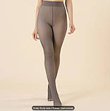 Колготи жіночі, теплі з імітацією капрону, на щільному флісі. Сірі 46-52 р, фото 2