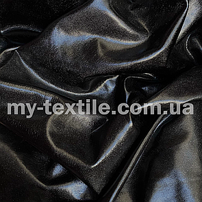 Диско лите на трикотажі олія однотон 150 см стрейч Чорний