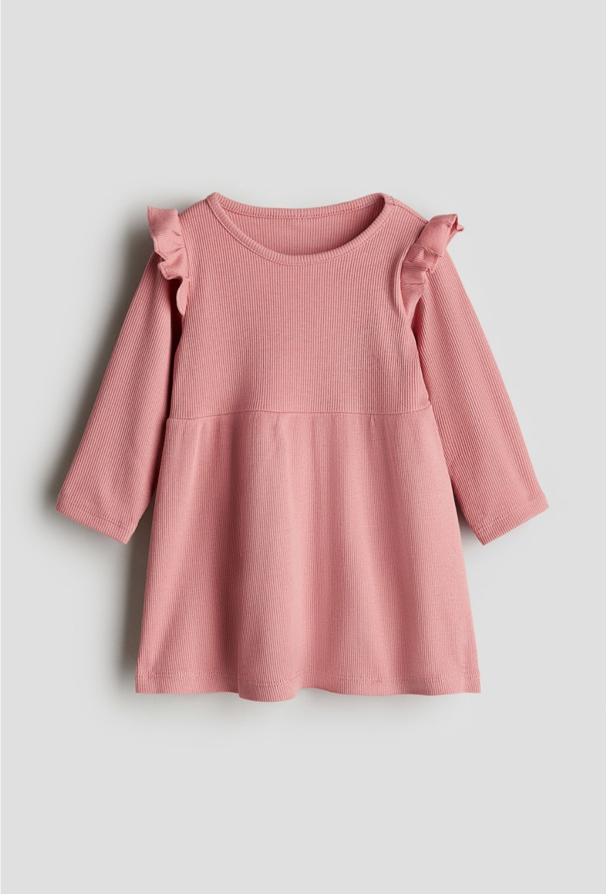 Сукня з джерсі в рубчик рожеве H&M 98см