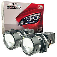 Світлодіодна лінза модуль для фар Decker LED BL 3.0" R-7 65W комплект 2 шт