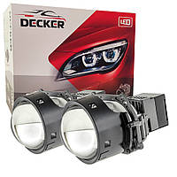 Світлодіодна лінза модуль для фар Decker LED BL 3.0" R-8 65W 5500K комплект 2 шт