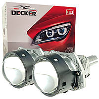 Світлодіодна лінза модуль для фар Decker LED BL 3.0" P-2 65W 5500K комплект 2 шт