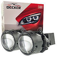 Світлодіодна лінза модуль для фар вантажівок Decker LED BL 3.0" R-4 24V 65W 5500K комплект 2 шт