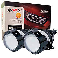 Світлодіодна LED лінза для фар AMS ORIGINAL A2 3.0 F/R 39W 5500K комплект 2 шт
