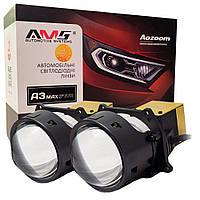Світлодіодна LED лінза для фар AMS ORIGINAL A4 3" F 55W 5500K комплект 2 шт
