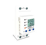 Автоматичний вимикач програмований, реле контролю напруги 220 вольтів на Din-рейку TOMZN, фото 2