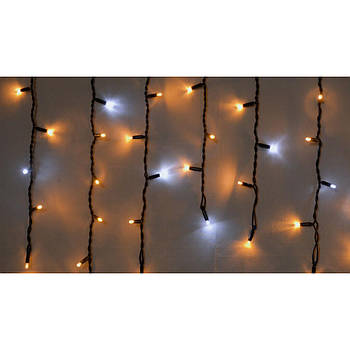 Гірлянда Delux ICICLE 75LED 2x0.7 м Білий flash Жовтий/Чорний IP44 (90015183)