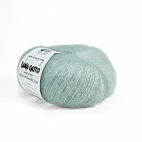 Пряжа Сілк Мохер з люрексом Люкс Lana Gatto тала вода 30793 Silk Mohair Lux