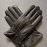 Чоловічі шкіряні рукавиці із оленячої шкіри. Якісні м'які перчатки із натуральної шкіри, фото 6