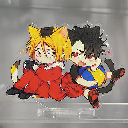 Фігурка аніме Волейбол Кенма і Тецуро з акрилу (10 см) / Haikyu