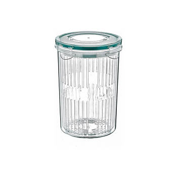 Харчовий контейнер Irak Plastik Fresh круглий 1,5 л з друшляком прозорий (5376)