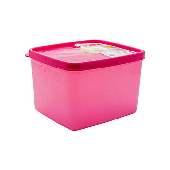 Харчовий контейнер Irak Plastik Alaska квадратний 1,2 л рожевий (5508)