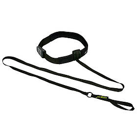 Поясний тренажер для плавання MadWave BELT TRAINER M077105 довжина-2,1 м чорний