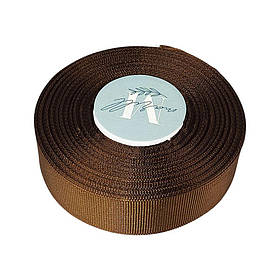 Репсова стрічка 25мм 23 метри шоколад D00225-A3-185 KNZ