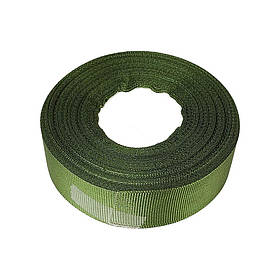 Репсова стрічка 25мм 23 метри темно-оливковий D00225-246 KNZ