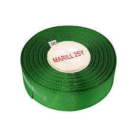 Репсова стрічка 25мм 23 метри зелена D00225-19 KNZ