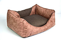 Лежак прямокутний 304080 Zoobaza коричневий 60х80х24 см, 8506061 - 945