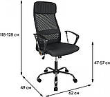 Крісло поворотне Q-345 чорне, фото 8