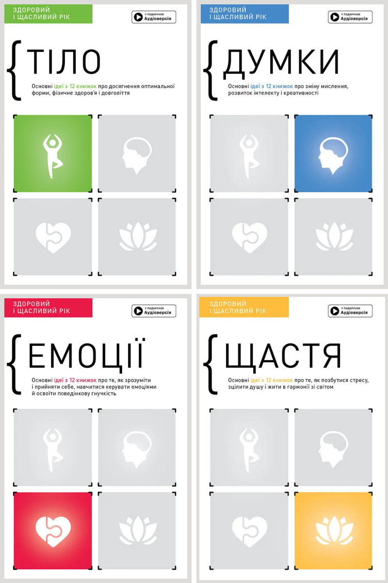Комплект книг «Здоровий і щасливий рік». Автор - Smart Reading