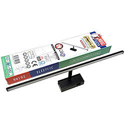 Підсвітка дзеркала з вимикачем Horoz KANARYA-12 12W 55см 850Lm 4200K LED IP45 світлодіодний світильник матовий чорний