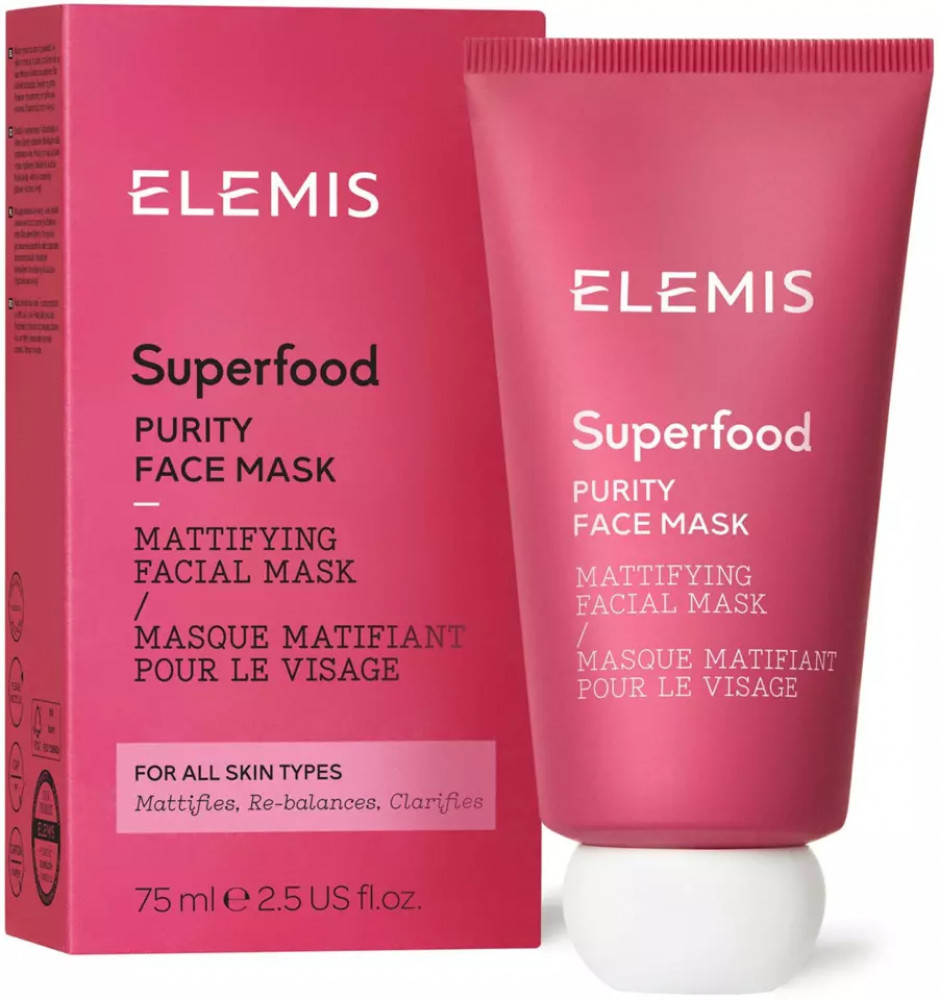 ELEMIS Superfood Purity Face Mask - Матуюча ягідна маска для обличчя з пребіотиком, 75 мл