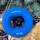 Еспандер кистьовий силіконовий PowerPlay PP-4333 Hand Grip Light 15 кг. Синій, фото 3