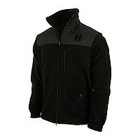 Тактична флісова кофта SARMAT BLACK winter frost  340 гр/м чорна WinTac