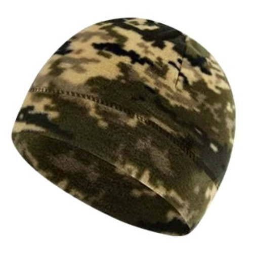 Камуфляжна флісова шапка піксель, фото 1