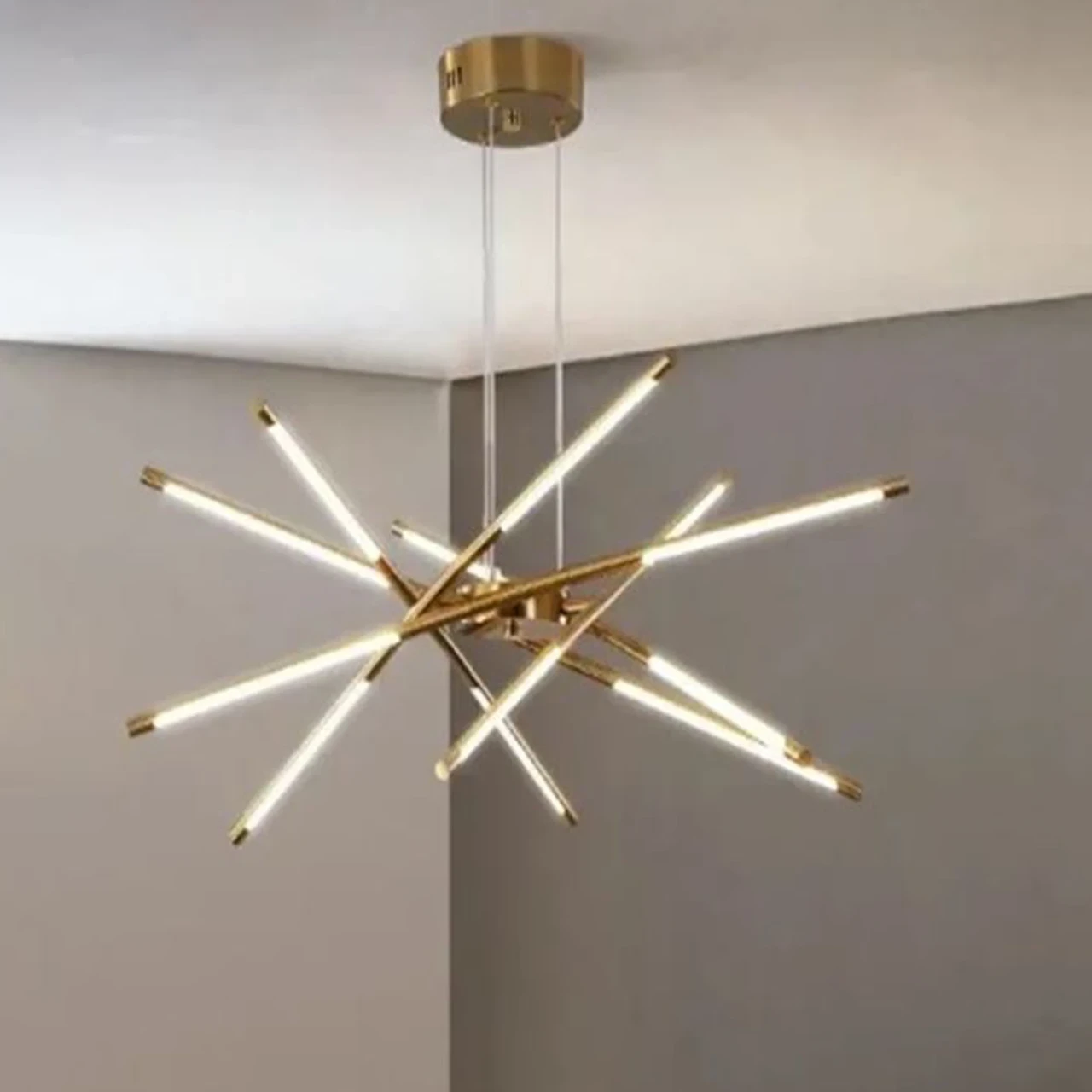 Сучасна підвісна люстра з регулюванням висоти BO5131/10GD, фото 1