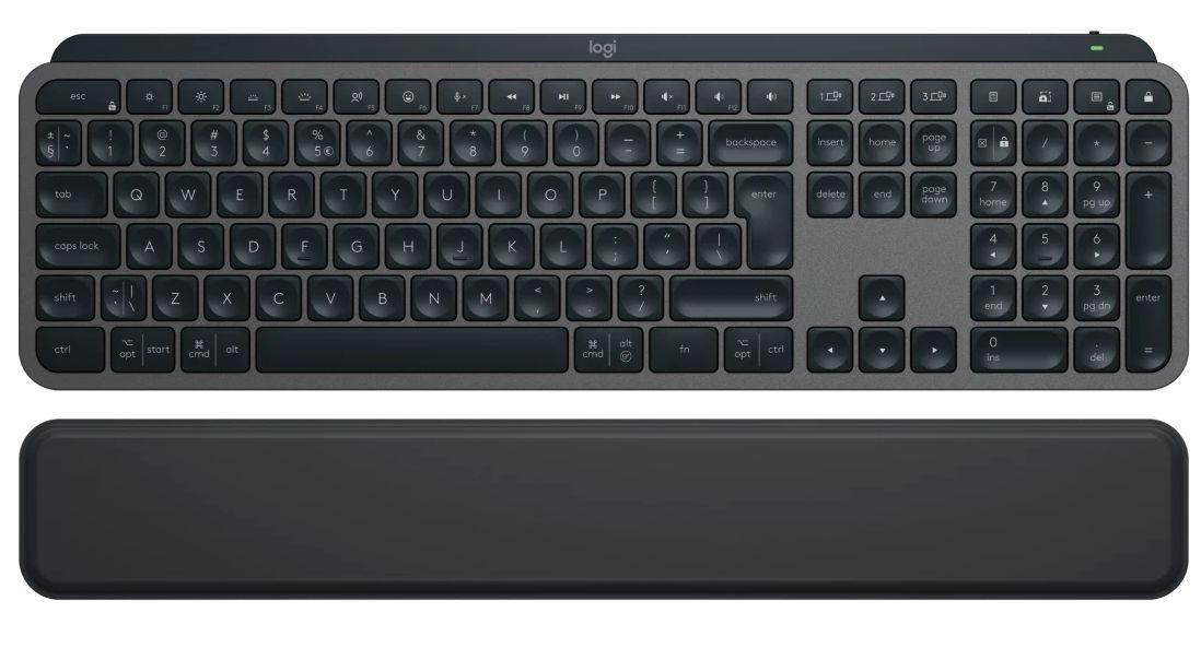 Клавіатура Wireless Logitech MX Keys S Plus Palm Rest Graphite (920-011589)