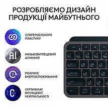 Клавіатура Wireless Logitech MX Keys S Plus Palm Rest Graphite (920-011589), фото 5