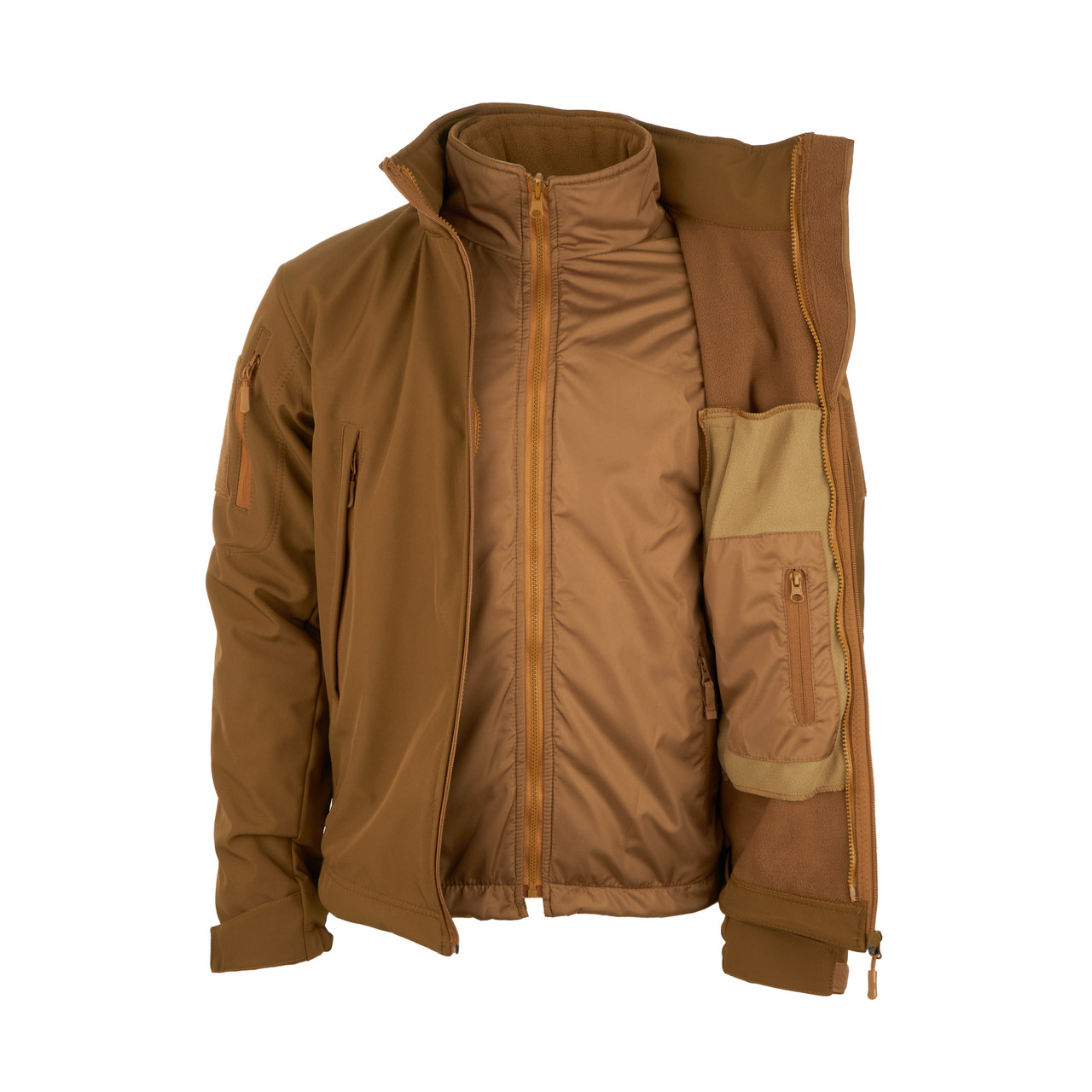 Зимова тактична куртка Soft Shell STALKER WINTER COYOTE 2 in 1 WinTac