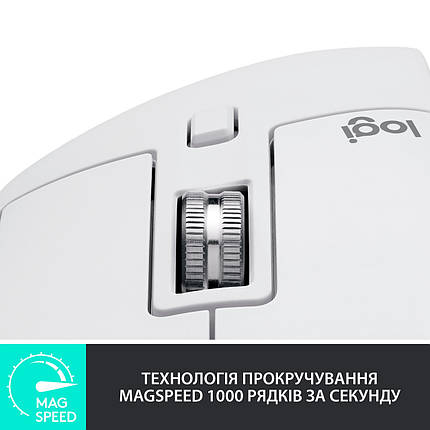 Миша Bluetooth Logitech MX Master 3S Pale Grey (910-006560), фото 3