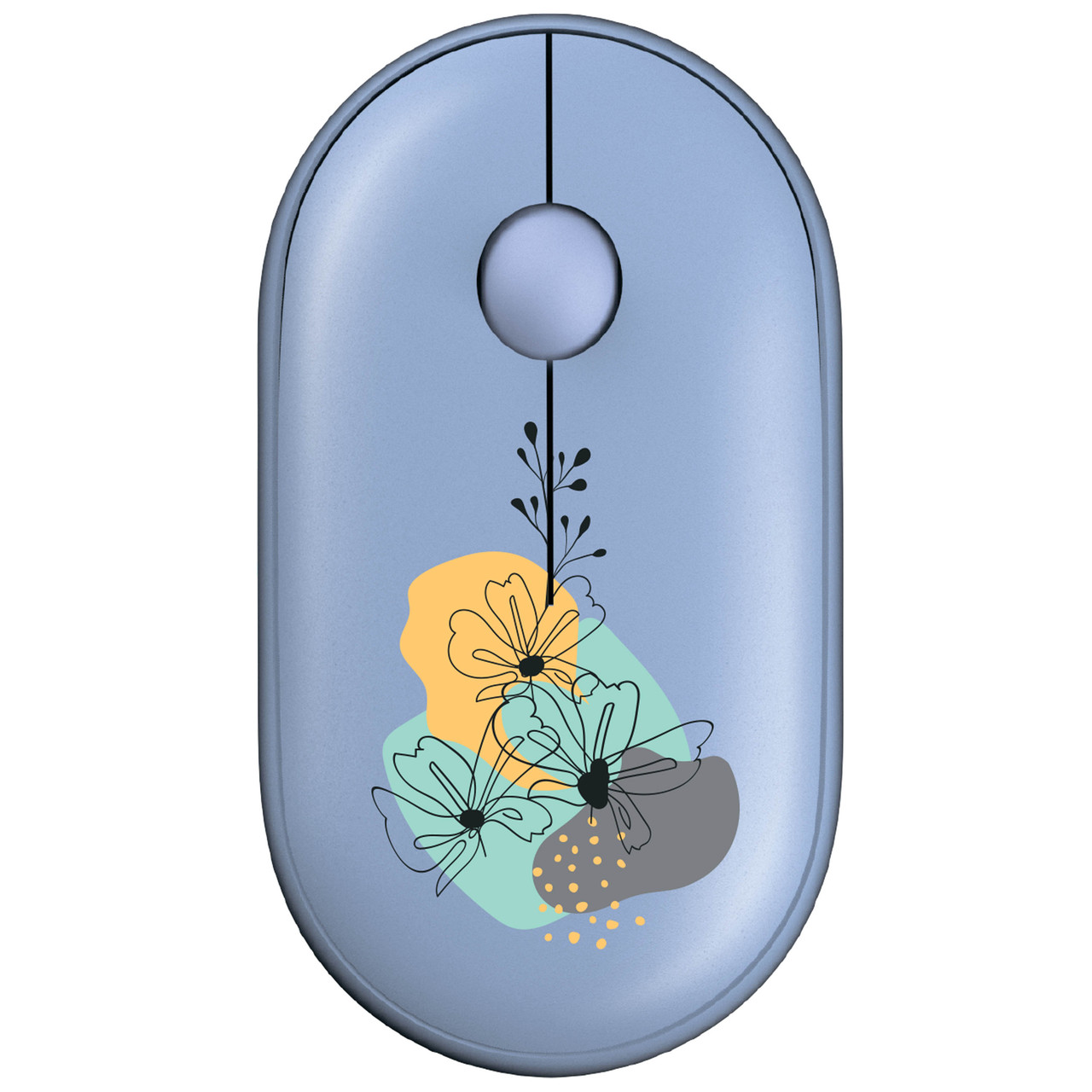 Мышь Wireless 2E MF300 Flora Mallow Silent WL BT Blue (2E-MF300WFLORABL)
