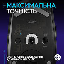 Миша Wireless Logitech G309 Black (910-007199), фото 5